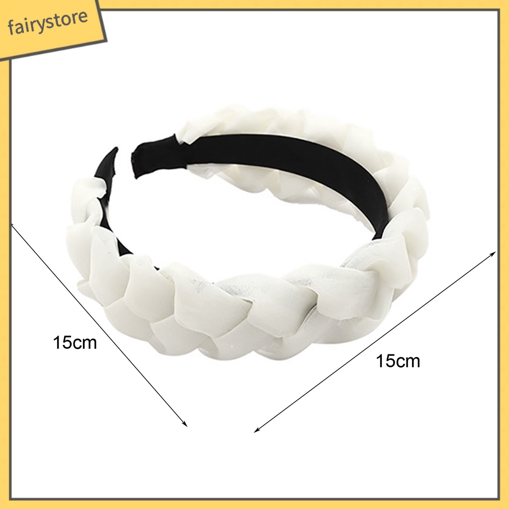 Băng Đô Rửa Mặt Sợi Lưới Bản Rộng Chống Trượt Họa Tiết Xoắn Cho Nữ