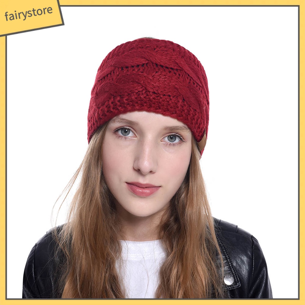 Băng Đô Len Mềm Mại Giữ Ấm Dành Cho Nữ