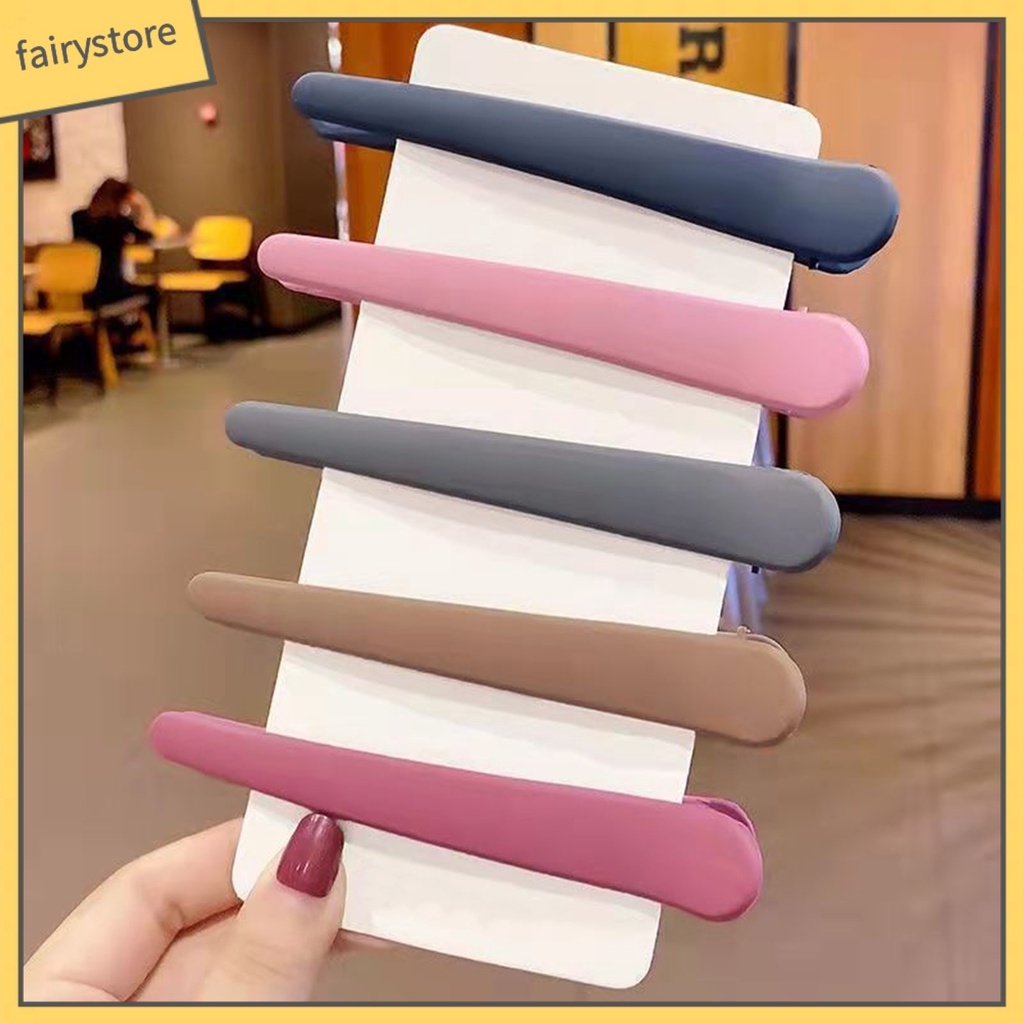 Kẹp Tạo Kiểu Tóc Màu Trơn Chống Trượt Gọn Nhẹ