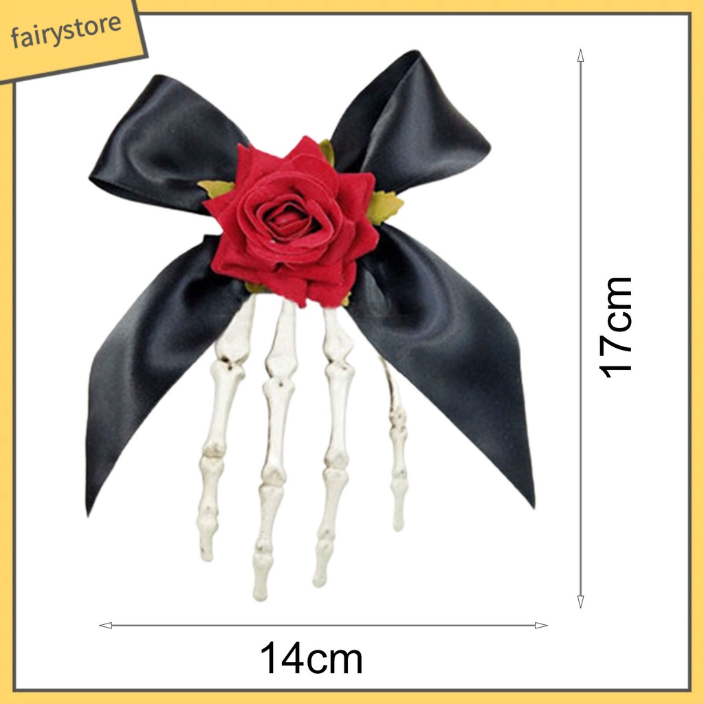 Kẹp Tóc Hình Xương Bàn Tay Halloween Chống Trượt Chống Rơi