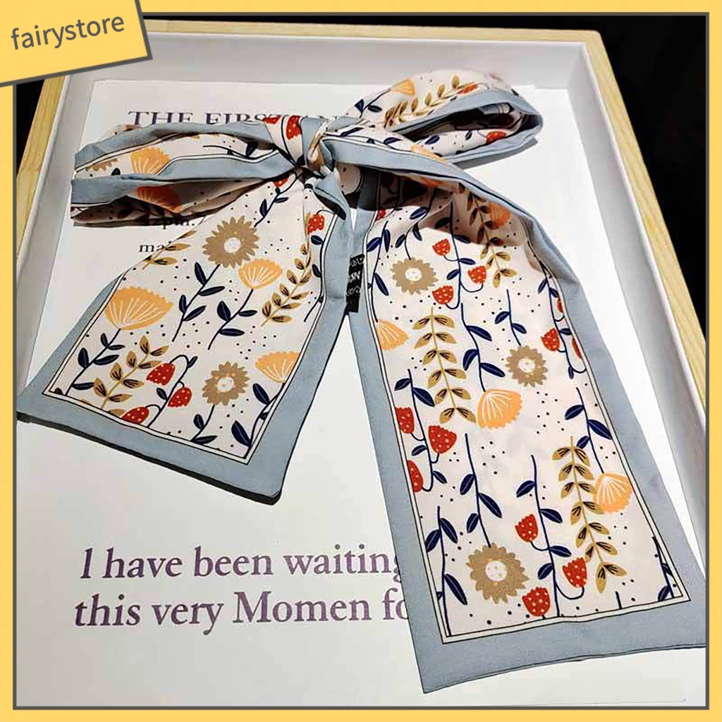 [FRO] Dây Cột Tóc Đa Năng Hai Mặt In Hình Cho Nữ Ruy Băng Buộc Tóc Đuôi Ngựa