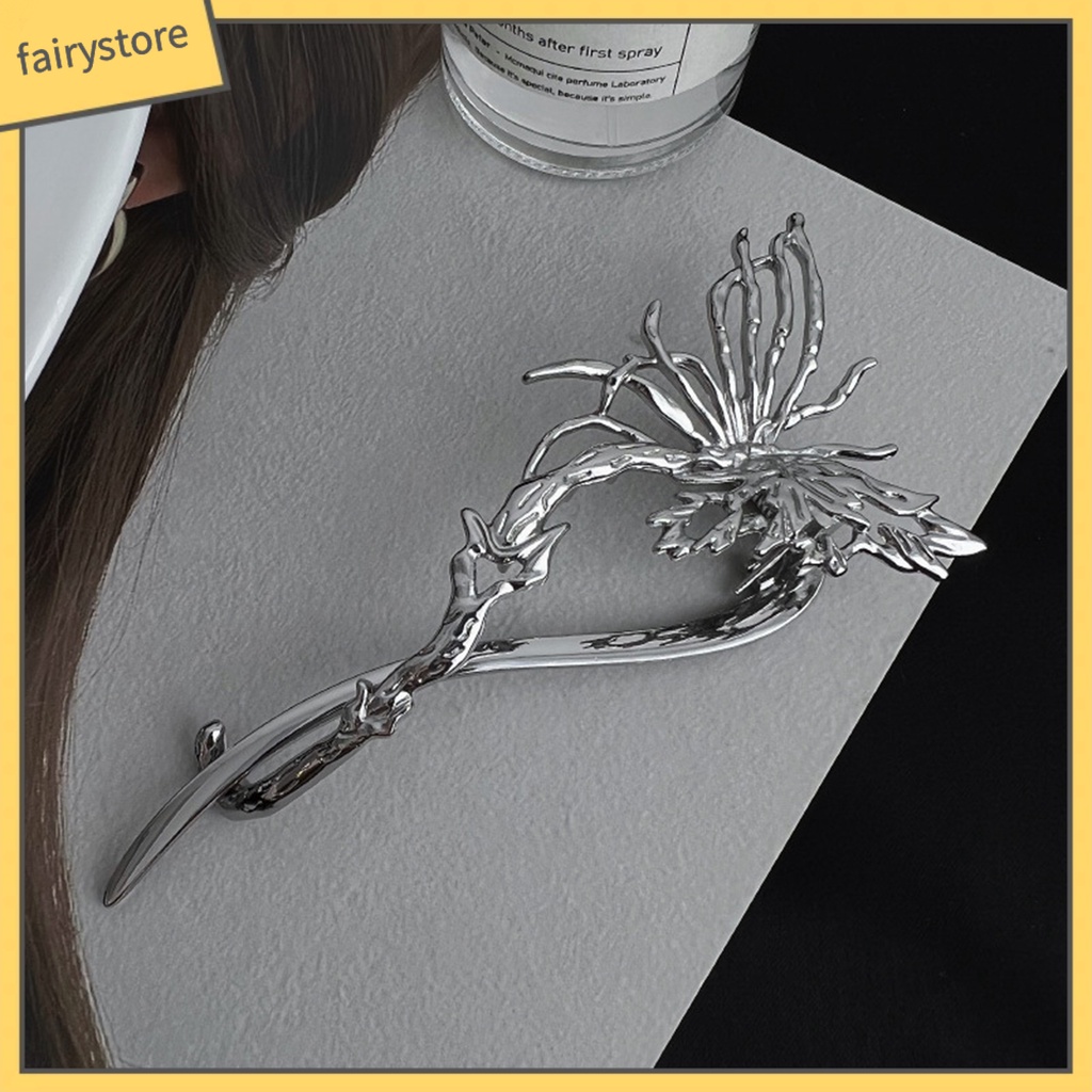 Kẹp Tóc Hình Bướm Màu Sáng Thanh Lịch Chống Rơi Cho Nữ