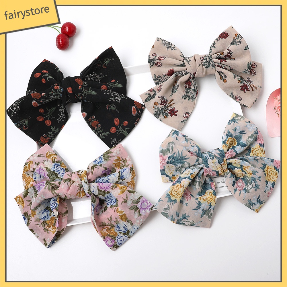 Kẹp TóC HìNh Nơ / Hoa MàU Trơn ThờI Trang Cho Nữ