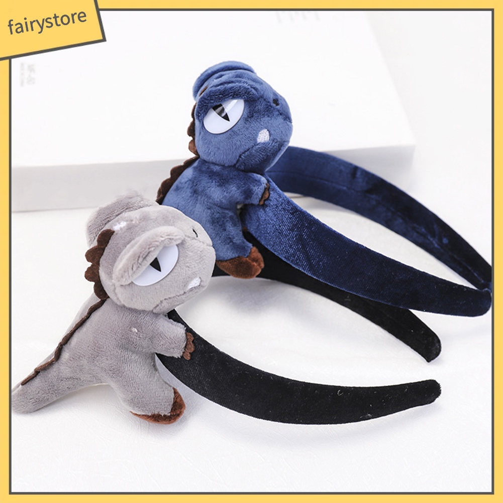 Băng Đô Cài Tóc Vải Nhung Mềm Hình Khủng Long 3D Dễ Thương Cho Nữ