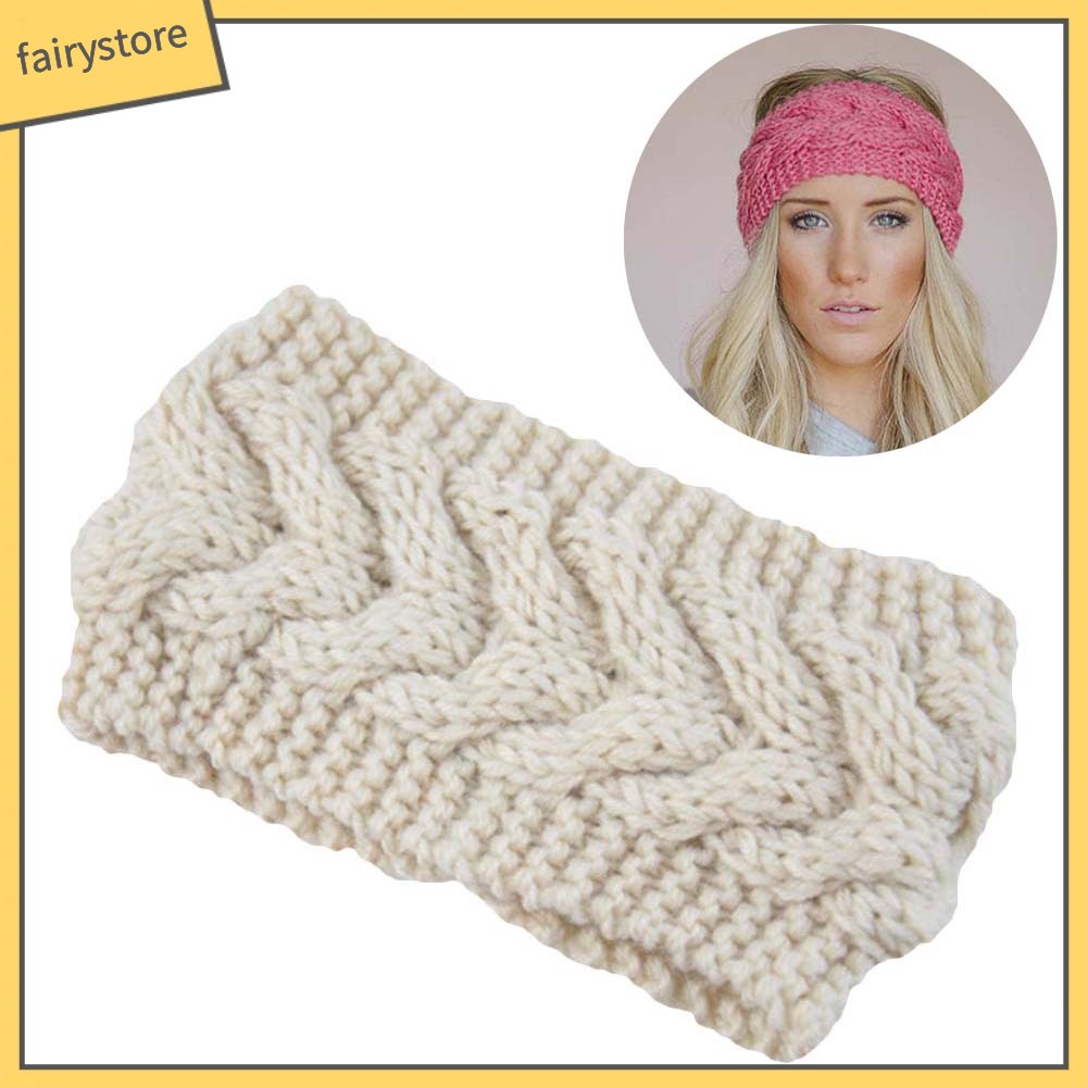 Băng Đô Đan Len Giữ Ấm Tai Thời Trang Mùa Đông Cho Nữ