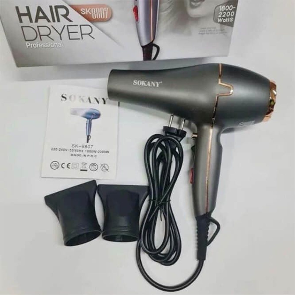 MÁY SẤY TÓC SOKANY 3 CHẾ ĐỘ NÓNG LẠNH 2200W CHUYÊN SALON CÔNG SUẤT MẠNH