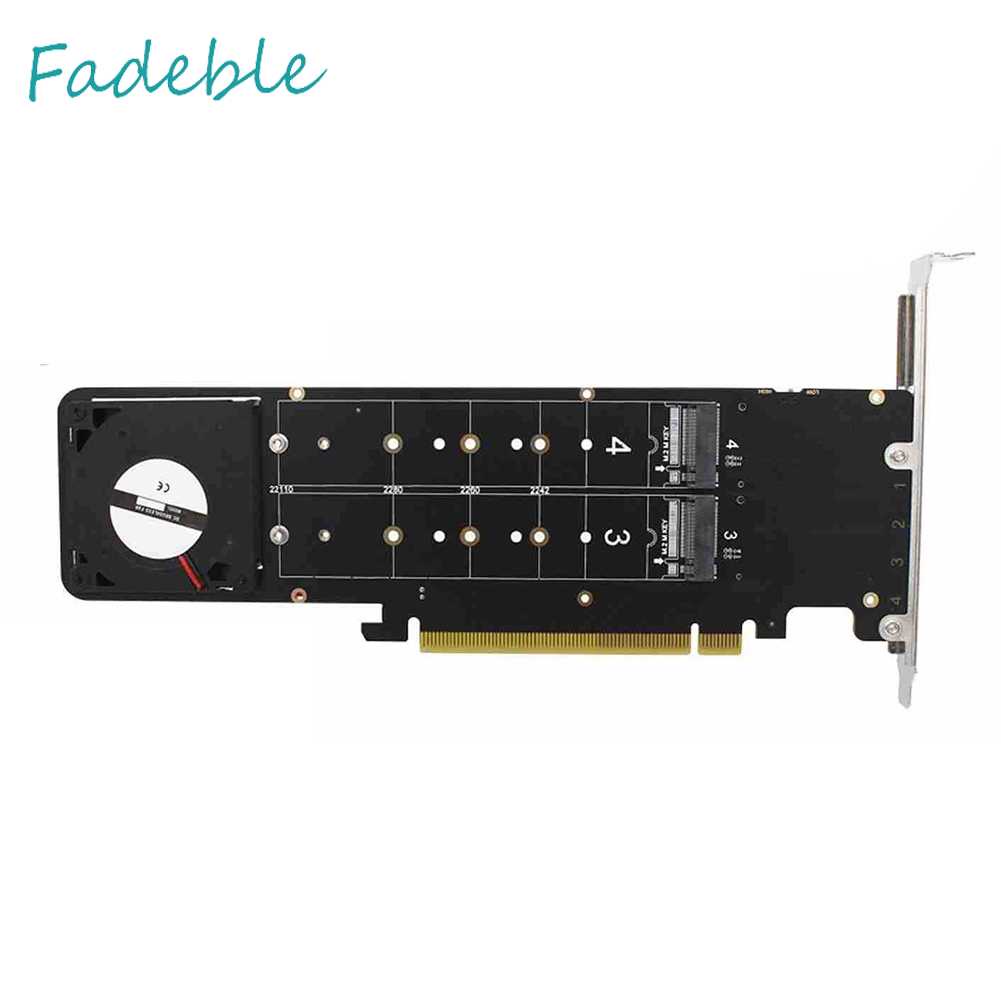 Card Chuyển Đổi 4Disk NVME Raid PCI-E4.0X16 Hai Mặt Cho 2230 / 2242 / 2260 / 2280mm