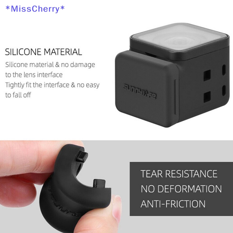 Set 2 Nắp Bảo Vệ Ống Kính Máy Ảnh Insta 360 One R 4K Bằng Silicon Mềm Chống Bụi Mới