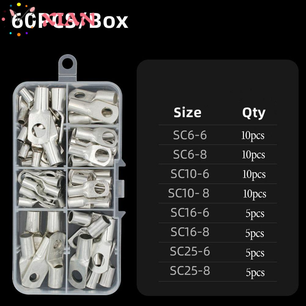 Bộ 60 Đầu Nối Dây Điện AWG10 8 6 4 Chất Lượng Cao