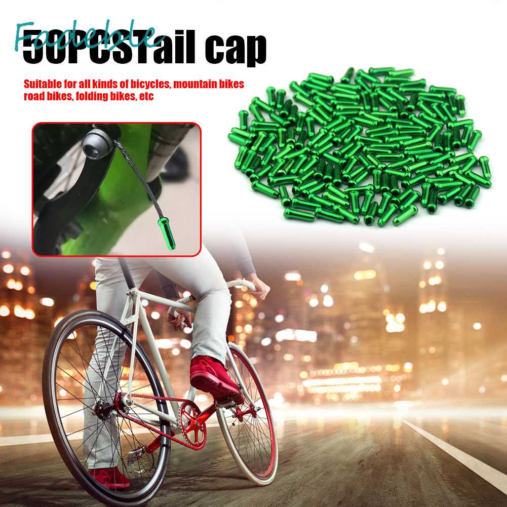 Set 50 Đầu Bọc Dây Phanh Xe Đạp Bằng Hợp Kim Nhôm