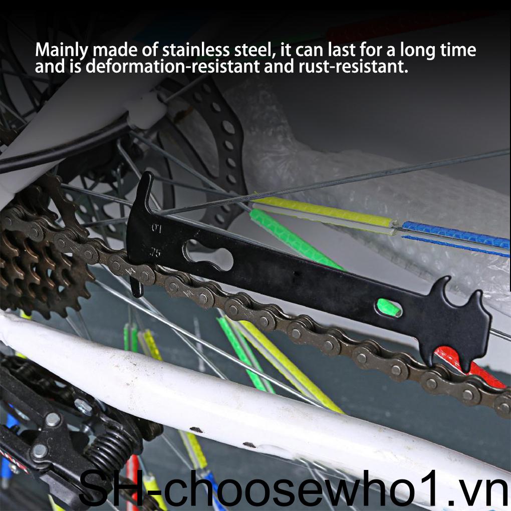 (runbu) Dụng Cụ Đo Dây Xích Xe Đạp Bằng Thép Không Gỉ Chống Mài Mòn Chống Ăn Mòn