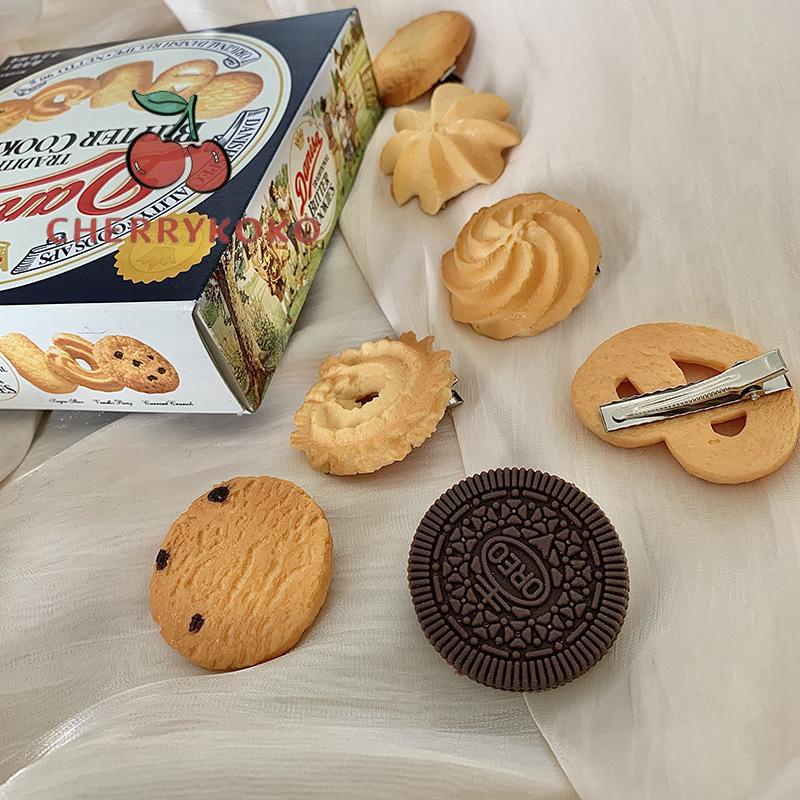 🍒🍒CHERRYKOKO Kẹp tóc hình bánh quy ngộ nghĩnh dễ thương