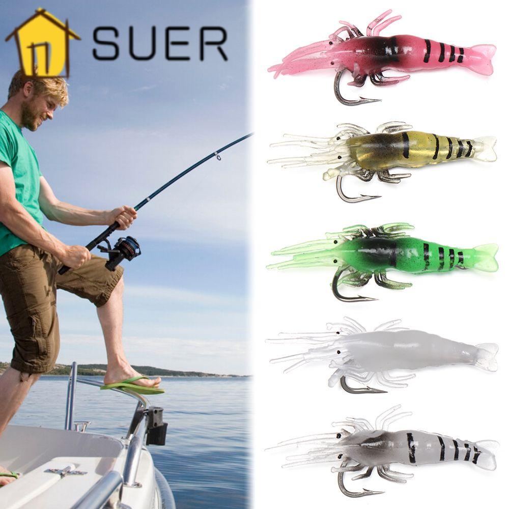 Bộ 10 Mồi Câu Cá Silicone Hình Giun Phát Sáng