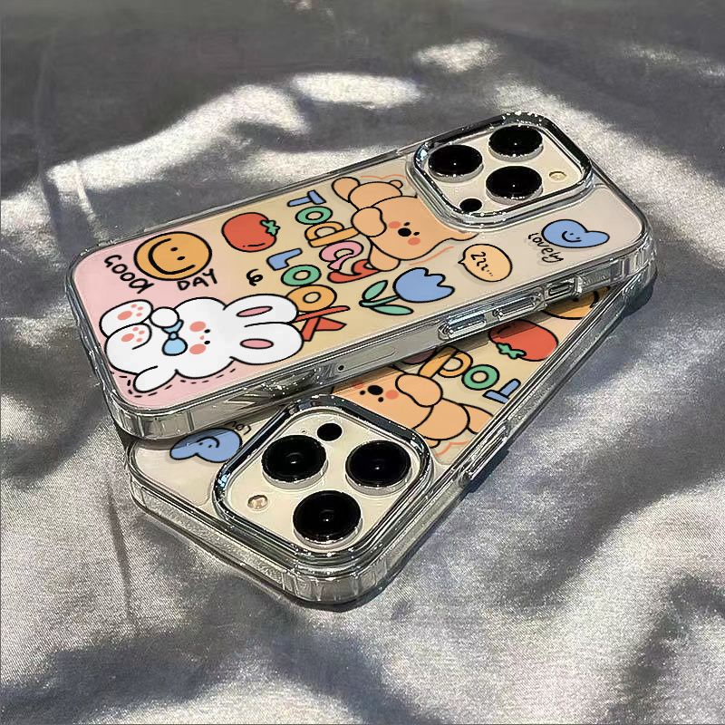 ✅Ốp Điện Thoại Dẻo Họa Tiết Gấu / Thỏ Dễ Thương Chống Sốc Cho iPhone12 / plus1311 14pro max78 FBS4