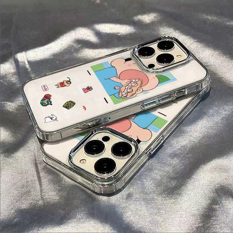 ✅Ốp Điện Thoại Dẻo Họa Tiết Hoạt Hình Cậu Bé Bút Chì / Cậu Bé Bút Chì Chống Sốc Cho iPhone12ins 14pro13 Plus711max 8