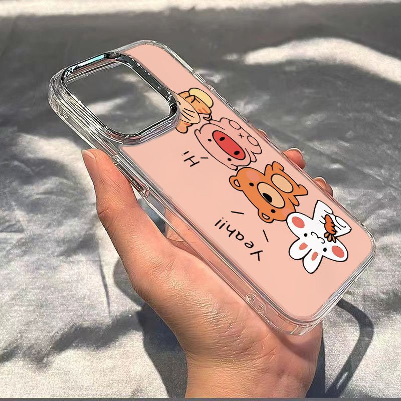 ✅Ốp Điện Thoại Mềm Chống Sốc In Hình Động Vật Đơn Giản Cho Iphone 13 814pro 7iPhone1211 / maxplus