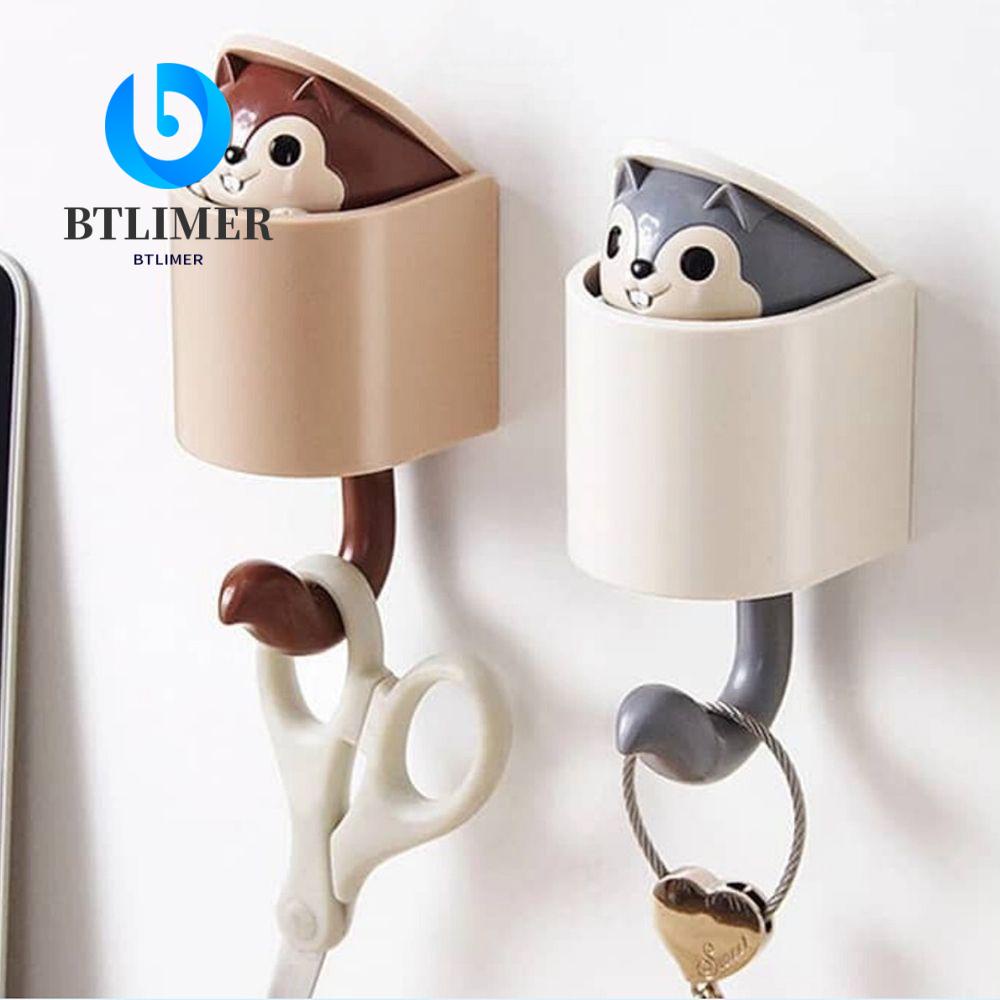 Móc Treo Chìa Khóa Hình Sóc Dễ Thương Đa Năng Tiện Dụng Cho Nhà Bếp / Nhà Tắm Giá Đỡ