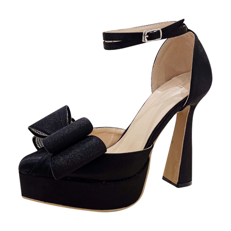 Giày Cao Gót Mũi Nhọn Đính Nơ Thời Trang Mùa Hè Cho Nữ