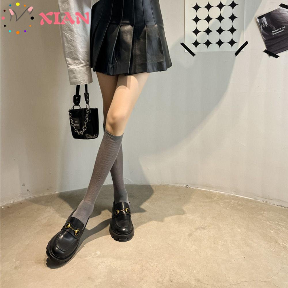 Xiantin Vớ Dài Qua Gối Siêu Mỏng Màu Trơn Đơn Giản Cho Nữ