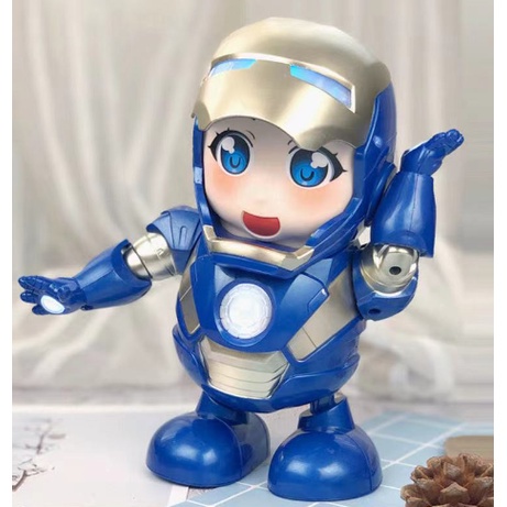 Đồ chơi Robot người sắt Iron man, người nhện, Hulk nhảy múa vui nhộn