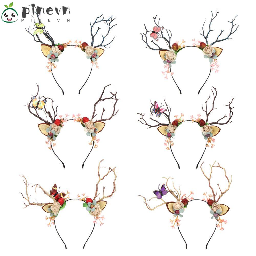 Băng Đô Cài Tóc Hình Sừng Hươu Có Đèn LED Phát Sáng