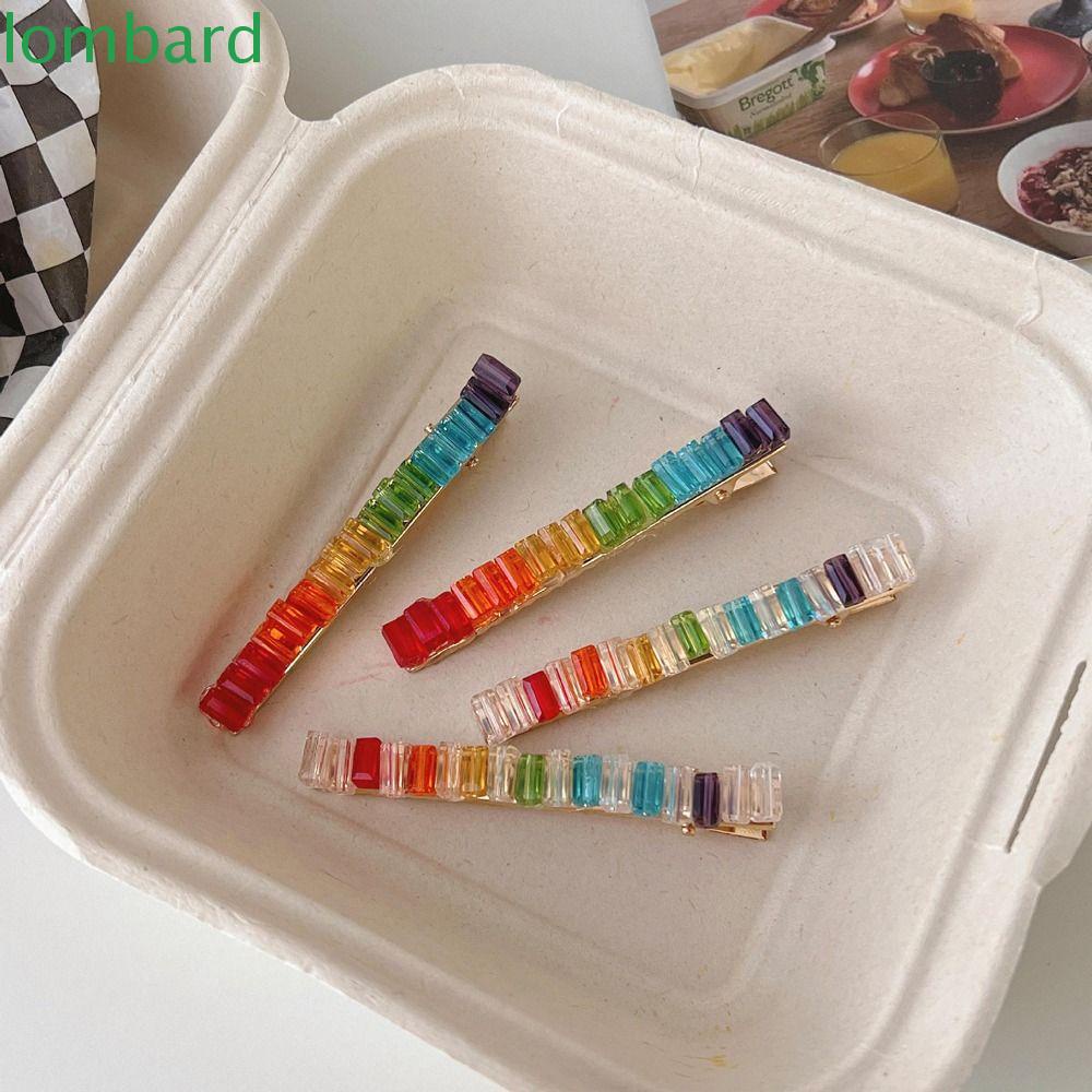 Kẹp Tóc Mỏ Vịt Màu Cầu Vồng Phong Cách Hàn Quốc Sáng Tạo