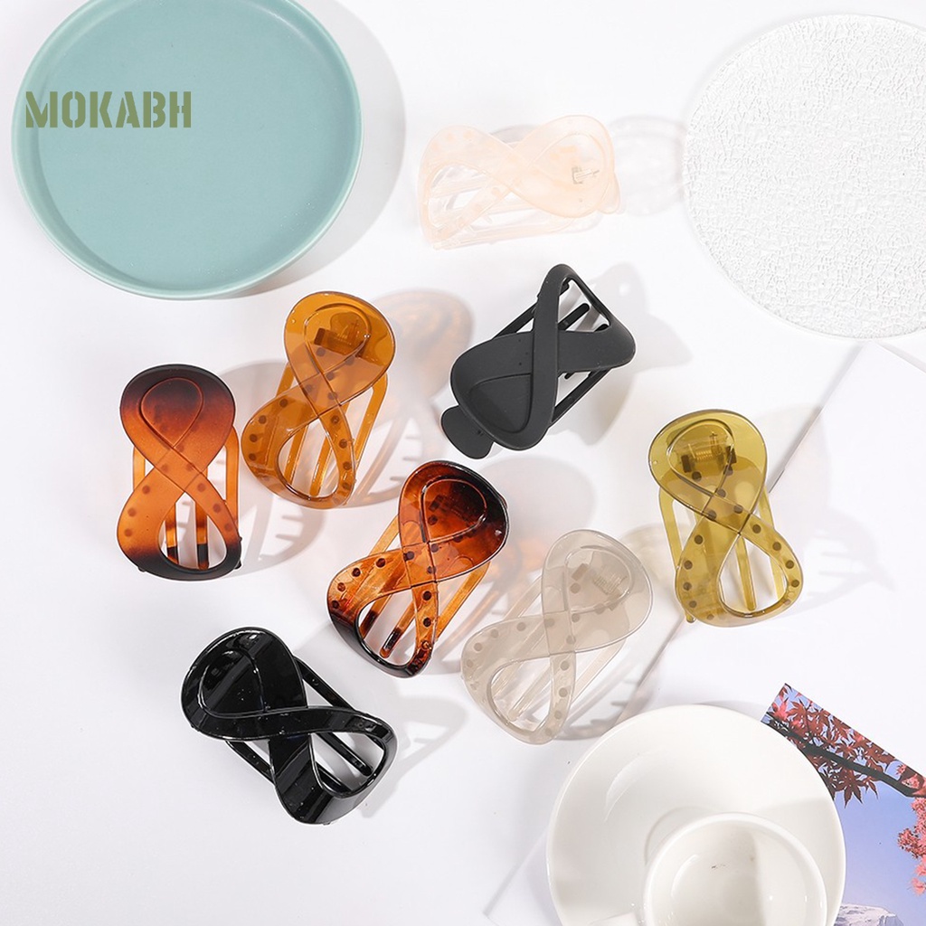 Kẹp Tóc Hình Chiếc Răng Mạnh Mẽ 8 Màu Sắc Trơn Dành Cho Nữ