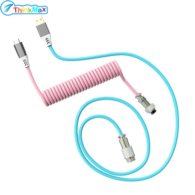 Thinkmax Dây Cáp Sạc Dữ Liệu Tpe Type-c Bằng Kim Loại Mạ Vàng Nhiều Phích Cắm Có Thể Tháo Rời Cho Bàn Phím Cơ Chơi Game