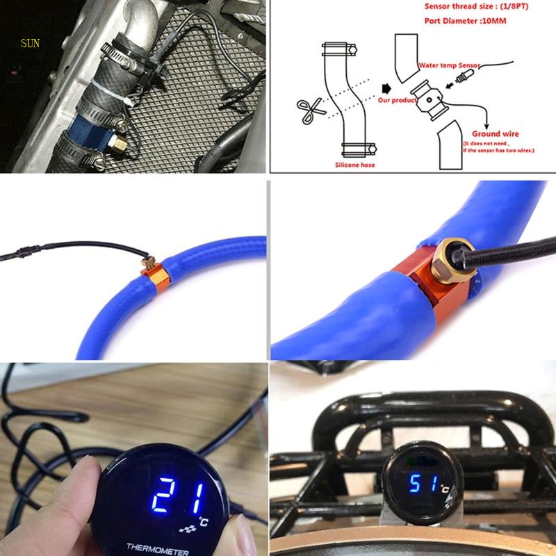 Thiết Bị Đếm Giờ Nước / Nhiệt Độ Động Cơ Chuyên Dụng Cho Xe Mô Tô