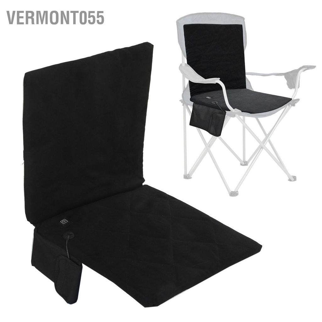 Vermont055 Đệm Ghế Làm Nóng 3 Cấp Độ Sưởi Ấm Có Thể Gập Lại Thoải Mái Cho Câu Cá Ngoài Trời