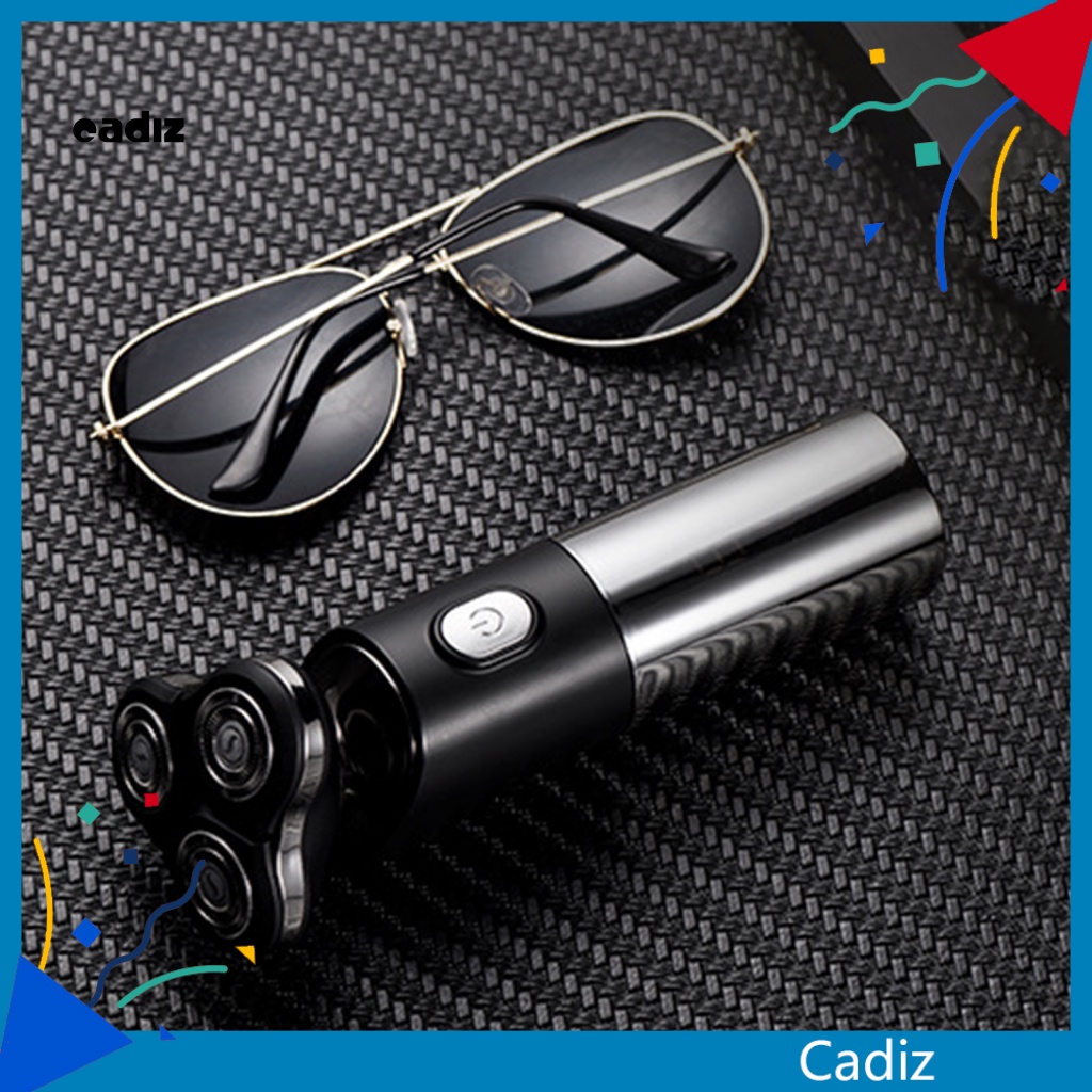 1 Bộ Tông Đơ Cạo Râu Khô / Ướt Dạng Xoay Tích Hợp Đèn LED Có Thể Sạc Lại Bằng Cổng USB