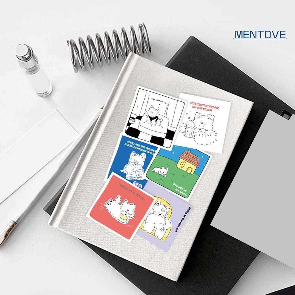 Set 40 Miếng Dán Vinyl Hình Chú Chó Hoạt Hình Chống Nước Dễ Thương Trang Trí Sổ Tay / Ván Trượt / Laptop