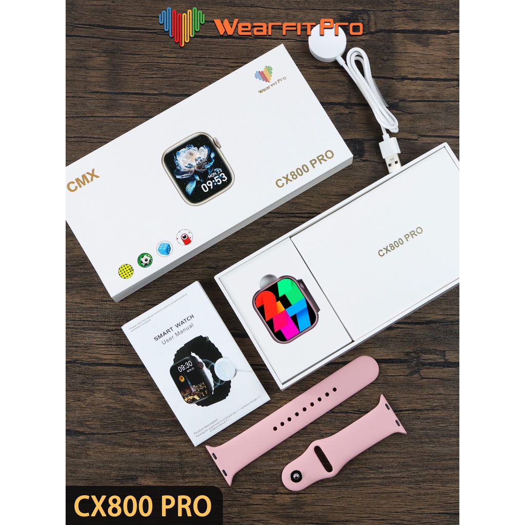 Đồng Hồ Thông Minh CX800 Pro 2023 Chống Nước Kết Nối Bluetooth NFC Tích Hợp Sạc Không Dây