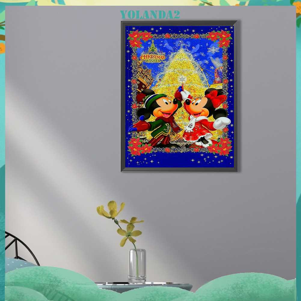 Tranh Đính Đá Kim Cương Toàn Bộ 5D DIY Hình Vẽ Chuột Mickey