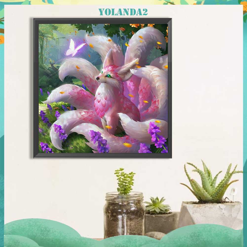 Bộ Tranh Đính Đá 5D Họa Tiết Chú Cáo Độc Đáo DIY Dùng Trang Trí Nhà Cửa