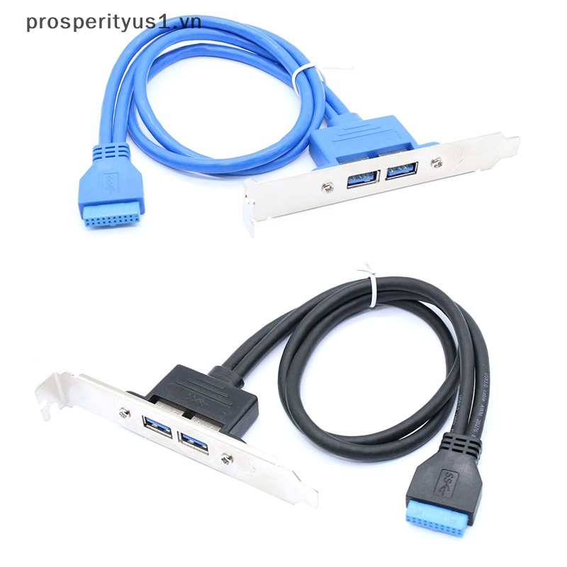 Cáp Nối Dài Bo Mạch Chủ 0.5m Hai Cổng USB Sang 20 Pin Tốc Độ Cao 5Gbps