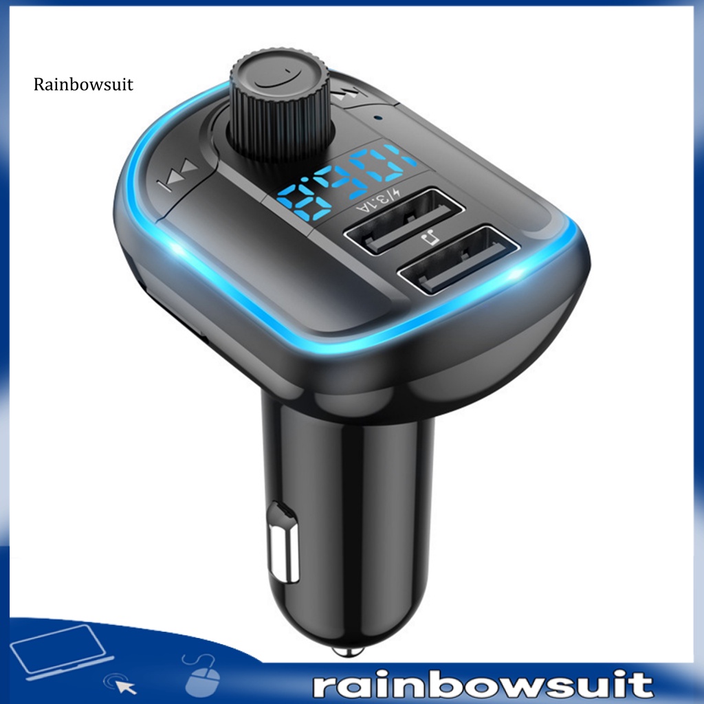 Máy Nghe Nhạc MP3 Bluetooth 5.0 Hai Cổng Sạc USB Sạc Nhanh Rảnh Tay Dành Cho Xe Hơi