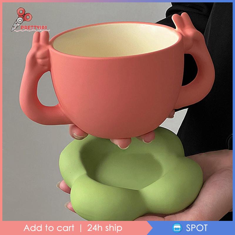 1 Cốc Sứ Uống Nước / Trà Sữa / Cà Phê Thiết Kế Độc Đáo Tiện Dụng Cho Gia Đình