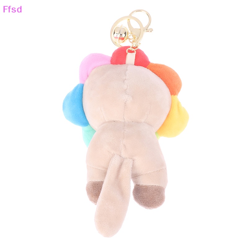 {Ffsd} Móc Khóa Xe Hơi Hình Mèo Đi Mưa Hoa Hướng Dương Bằng Lông Tinh Tế Dễ Thương Cho Nữ *