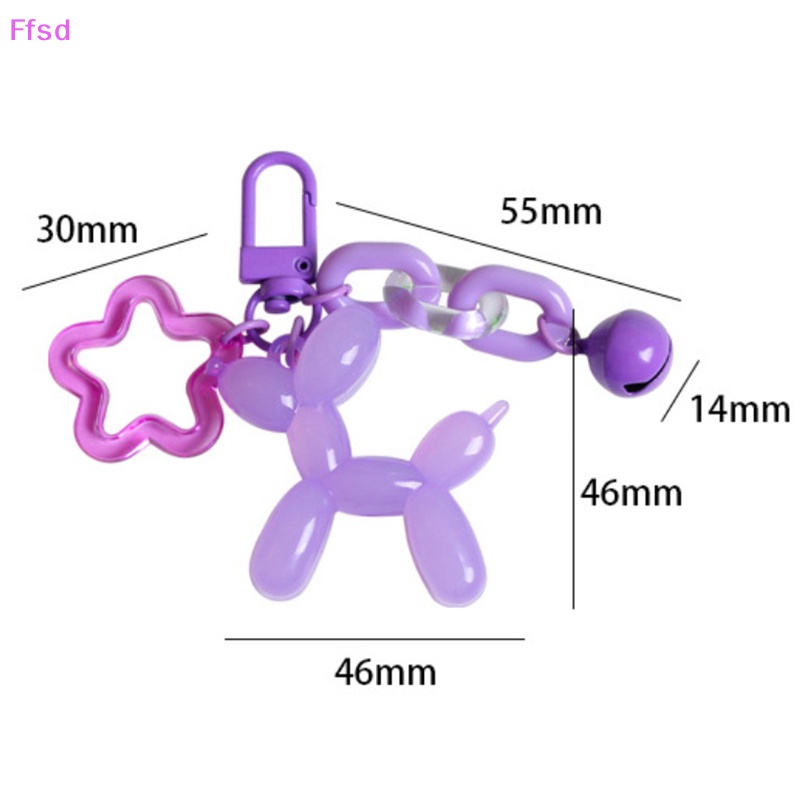 {Ffsd} 1 Móc Khóa Hình Chú Chó Hoạt Hình Màu Kẹo Dễ Thương Dành Cho Bạn Nữ * Bán Chạy