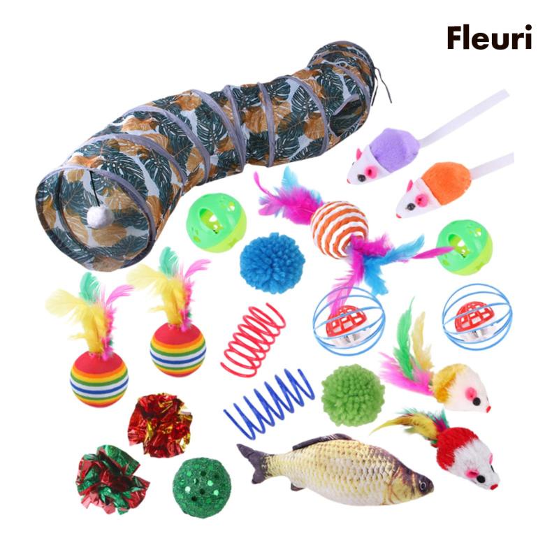 Set 20 Đồ Chơi Đường Hầm Xếp Gọn Dành Cho Mèo Cưng