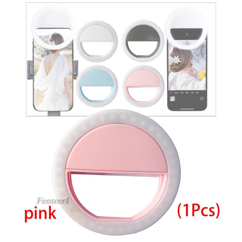 [Fenteer1] Đèn Selfie Kẹp Điện Thoại Di Động Dùng Để Trang Điểm Chụp Ảnh Tự Sướng