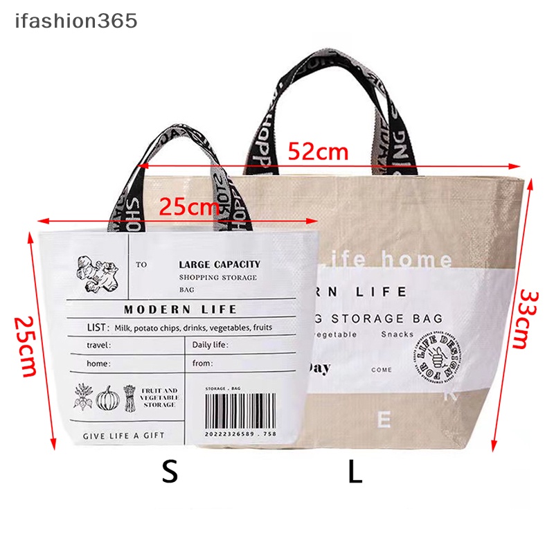 Túi Xách Mua Sắm Chống Thấm Nước Có Thể Tái Sử Dụng Tiện Lợi ifashion365