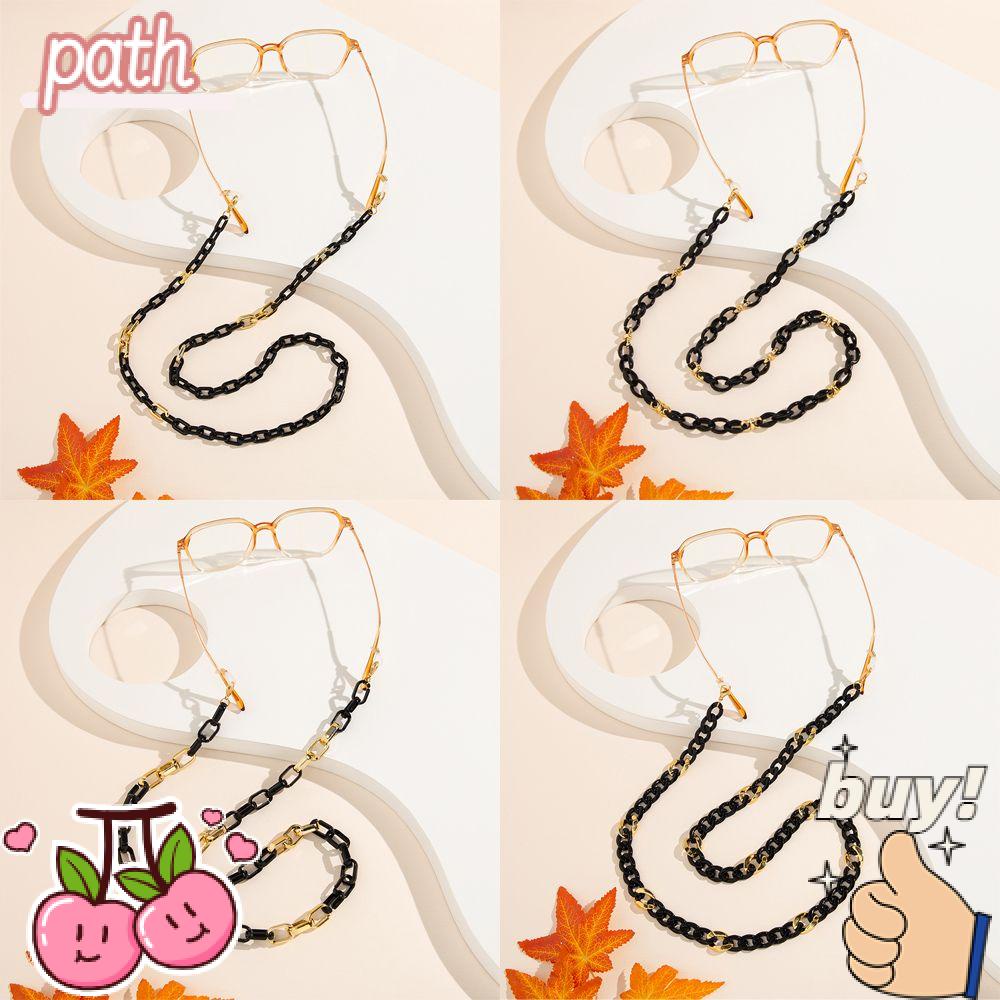 Mắt Kính Đọc Sách Bằng Acrylic Kèm Dây Đeo Mắt Xích Phong Cách Vintage