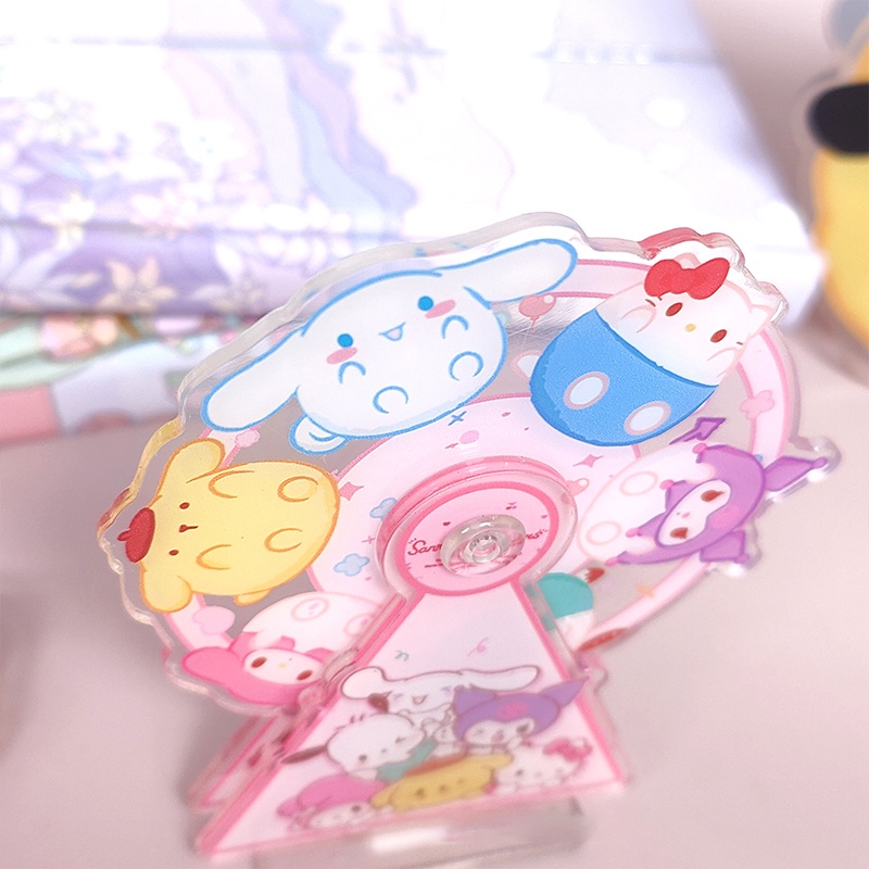 SANRIO Đồ Chơi Vòng Đu Quay 10cm Tự Làm Hình Cinnamoroll Shin-chan Kích Thước Nhỏ Sáng Tạo Làm Quà Tặng Trang Trí