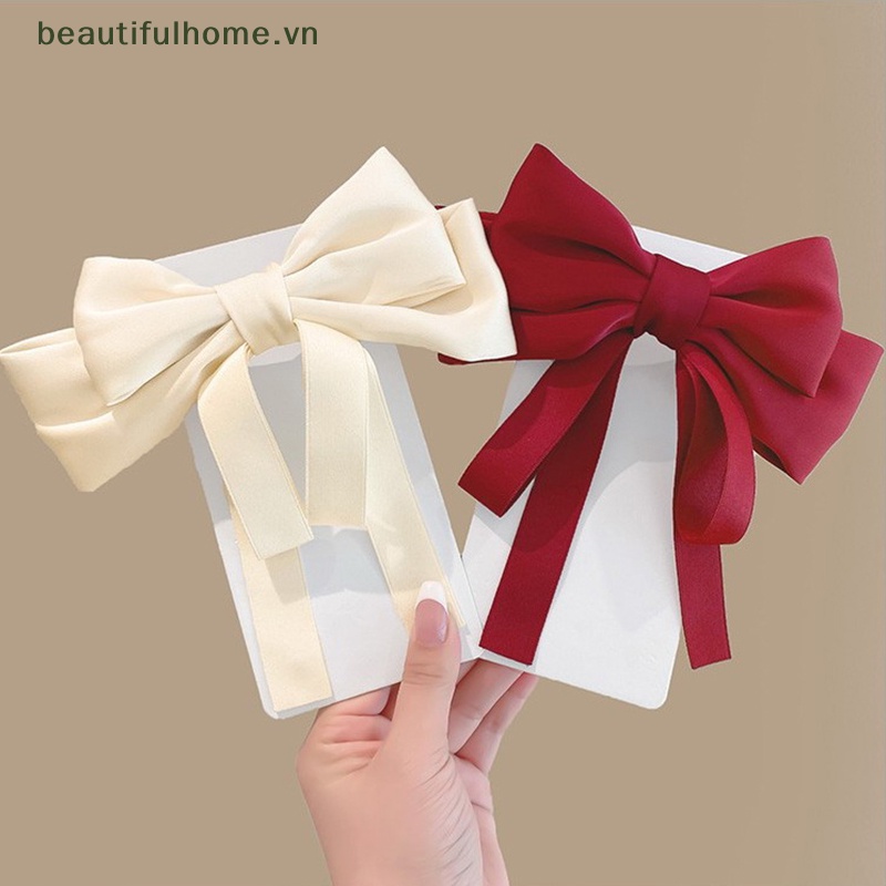 Kẹp Tóc Hình Nơ Sau Lưng Màu Đỏ Dành Cho Cô Dâu