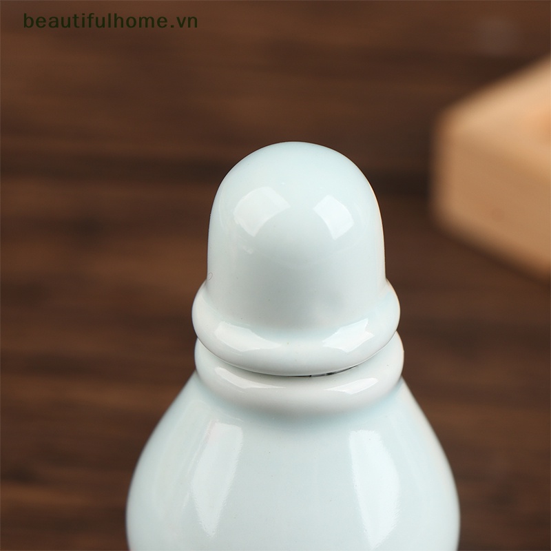 1 Hũ Đựng Thuốc Bằng Sứ Hình Quả Bầu Di Động Tiện Dụng