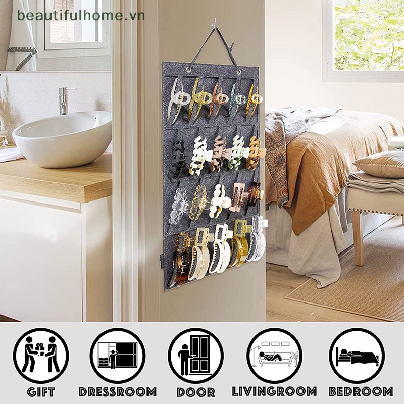 [beautifulhome] Giá Đỡ Kẹp Tóc / Kẹp Tóc Gắn Tường Tiết Kiệm Không Gian Trang Trí Phòng Bé Gái [beauty]