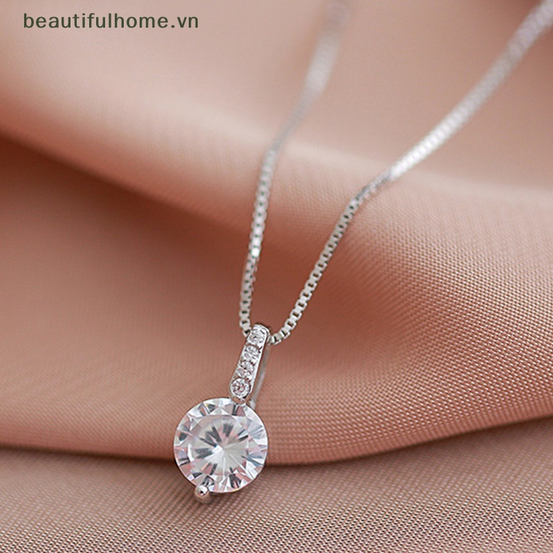 Vòng cổ Mặt Tròn Đính Đá Lấp Lánh Thời Trang Cho Nữ