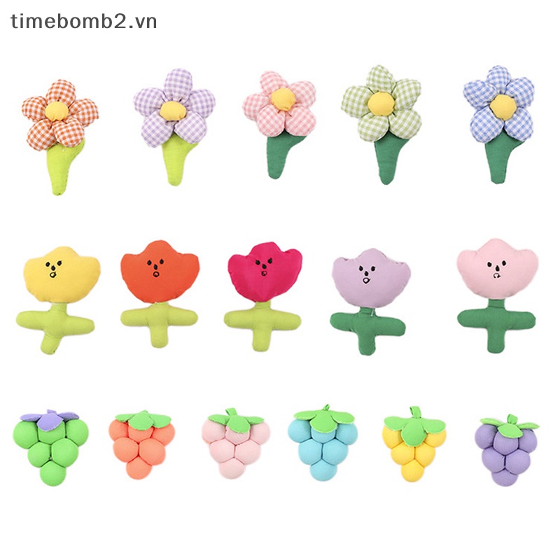 Phụ Kiện Trang Trí Mũ Và Khăn Choàng Cổ Bằng Vải Bông Họa Tiết Hoa Lá Hoạt Hình {Timebomb} Làm Thủ Công Cho Bé